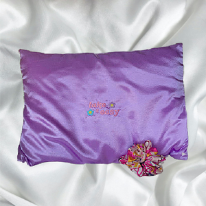 Embroidered Pillow Case + Scruncie SET