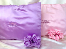 Load image into Gallery viewer, Embroidered Pillow Case + Scruncie SET